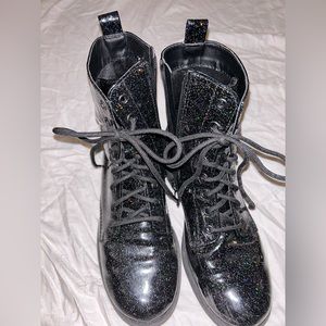 Black Sparkle Water Resistant Wonder Nation Boots M6/W8
